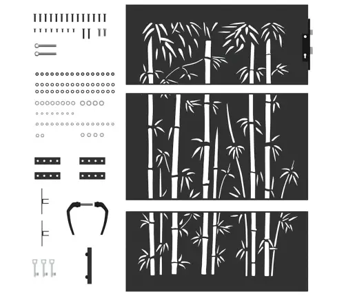 Aia Aed Lukuga Must 85 X 150 Cm Pulbervärvitud Teras