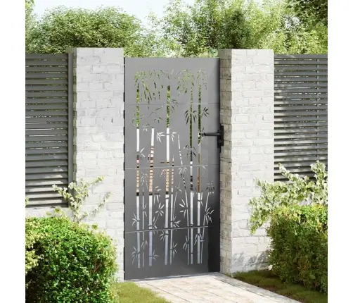 Dārza Vārti Cits Melna 105 X 200 Cm Pulverkrāsots Tērauds Vidaxl