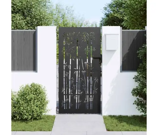 Dārza Vārti Cits Melna 105 X 200 Cm Pulverkrāsots Tērauds Vidaxl