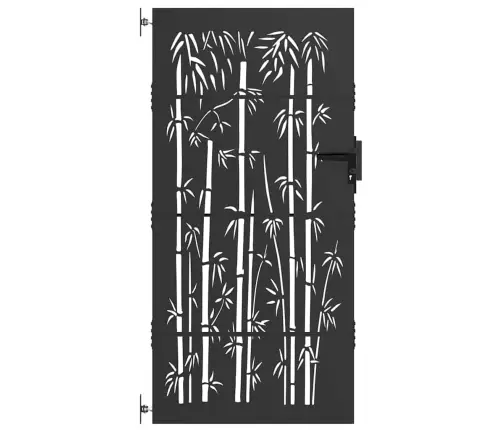 Dārza Vārti Cits Melna 105 X 200 Cm Pulverkrāsots Tērauds Vidaxl