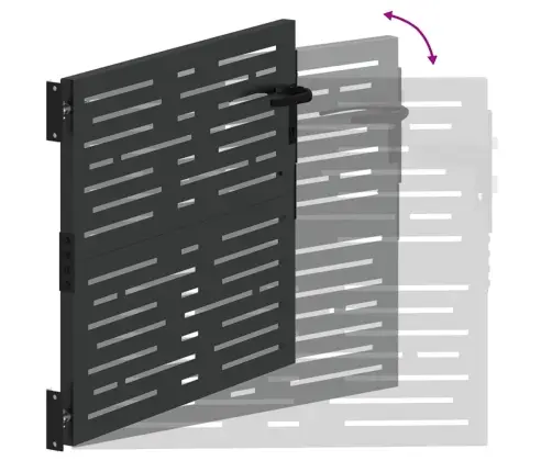 Aia Aed Lukuga Must 85 X 100 Cm Pulbervärvitud Teras