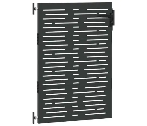 Dārza Vārti Melna 105 X 125 Cm Pulverkrāsots Tērauds Vidaxl