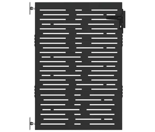 Dārza Vārti Melna 105 X 125 Cm Pulverkrāsots Tērauds Vidaxl