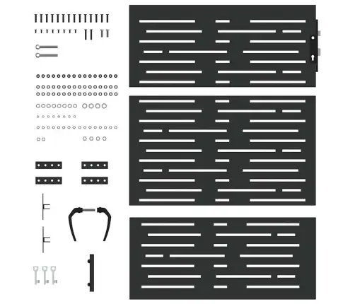 Aia Aed Lukuga Must 85 X 150 Cm Pulbervärvitud Teras