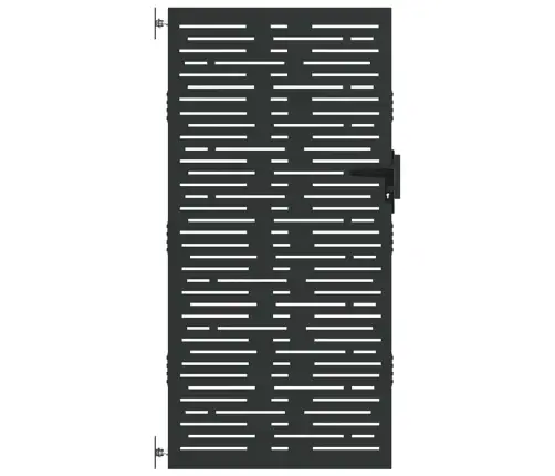 Dārza Vārti Melna 105 X 175 Cm Pulverkrāsots Tērauds Vidaxl