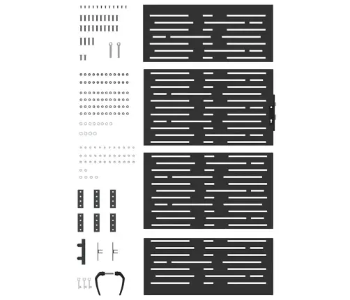 Dārza Vārti Melna 105 X 200 Cm Pulverkrāsots Tērauds Vidaxl