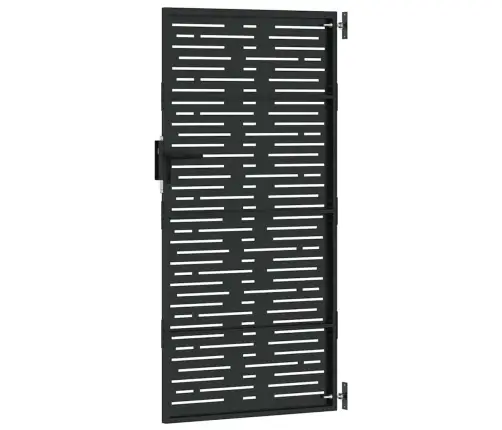 Dārza Vārti Melna 105 X 200 Cm Pulverkrāsots Tērauds Vidaxl