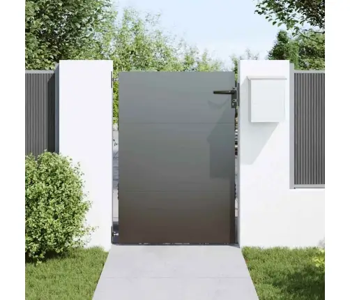 Dārza Vārti Melna 85 X 150 Cm Pulverkrāsots Tērauds Vidaxl