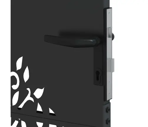 Aia Aed Lukuga Must 85 X 155 Cm Pulbervärvitud Teras