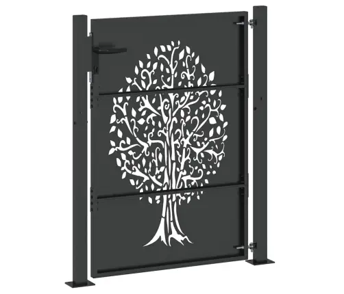 Aia Aed Lukuga Must 85 X 155 Cm Pulbervärvitud Teras