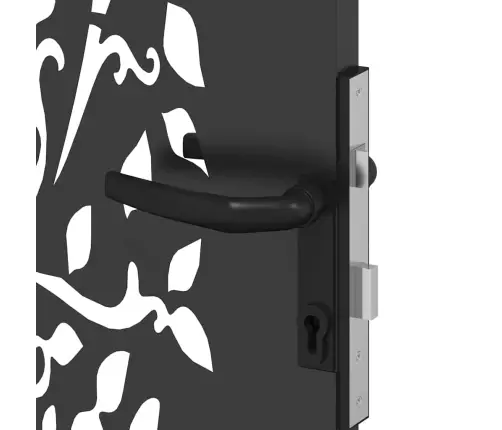 Dārza Vārti Cits Melna 105 X 200 Cm Pulverkrāsots Tērauds Vidaxl