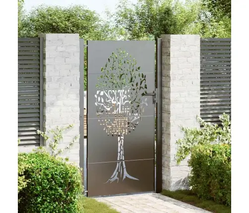 Dārza Vārti Cits Melna 105 X 200 Cm Pulverkrāsots Tērauds Vidaxl