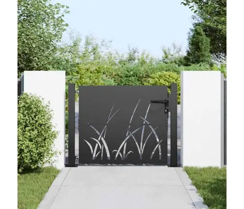 Sodo Vartai Su Užraktu Juoda 100 X 100 Cm