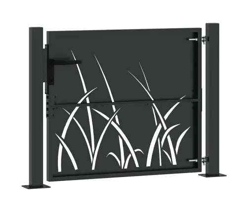 Sodo Vartai Su Užraktu Juoda 100 X 100 Cm