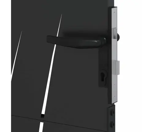 Dārza Vārti Melna 105 X 125 Cm Pulverkrāsots Tērauds Vidaxl