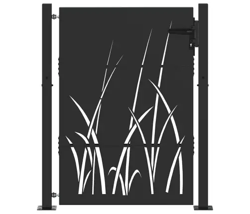 Dārza Vārti Melna 105 X 125 Cm Pulverkrāsots Tērauds Vidaxl