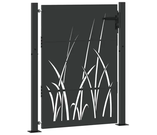 Dārza Vārti Melna 105 X 150 Cm Pulverkrāsots Tērauds Vidaxl