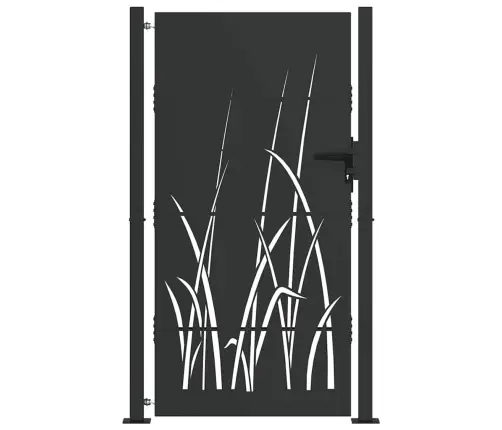 Dārza Vārti Melna 105 X 175 Cm Pulverkrāsots Tērauds Vidaxl