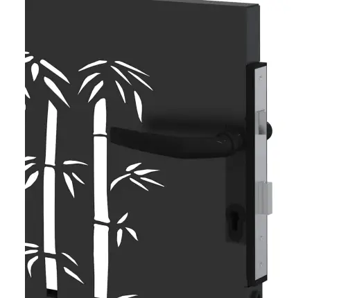 Dārza Vārti Cits Melna 105 X 100 Cm Pulverkrāsots Tērauds Vidaxl