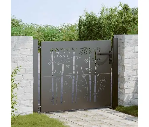 Dārza Vārti Cits Melna 105 X 100 Cm Pulverkrāsots Tērauds Vidaxl