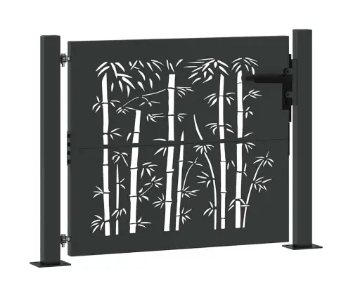 Dārza Vārti Cits Melna 105 X 100 Cm Pulverkrāsots Tērauds Vidaxl