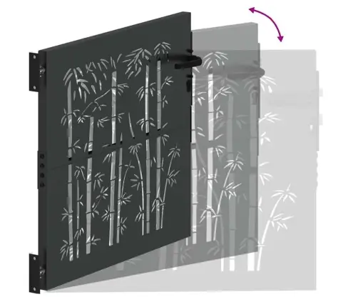 Dārza Vārti Cits Melna 105 X 100 Cm Pulverkrāsots Tērauds Vidaxl