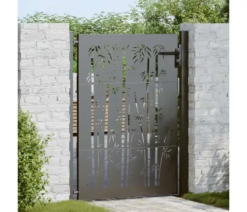 Dārza Vārti Cits Melna 105 X 125 Cm Pulverkrāsots Tērauds Vidaxl