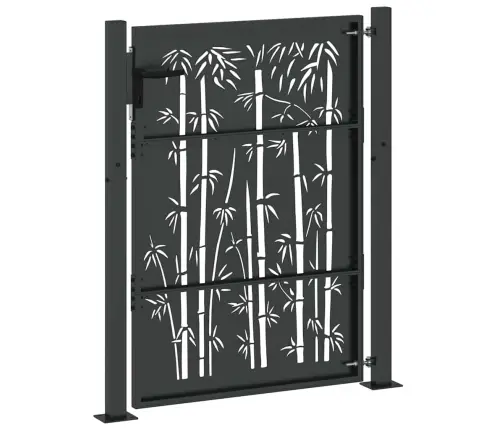 Dārza Vārti Cits Melna 105 X 125 Cm Pulverkrāsots Tērauds Vidaxl