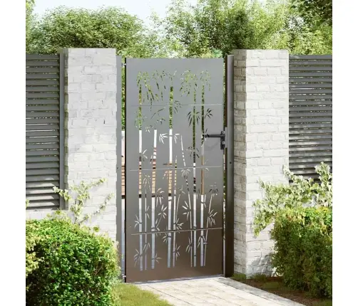 Dārza Vārti Cits Melna 105 X 200 Cm Pulverkrāsots Tērauds Vidaxl