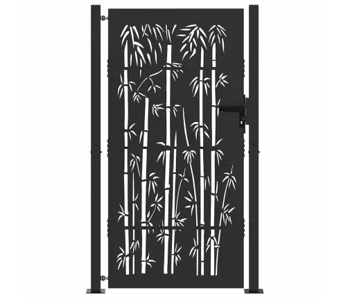 Dārza Vārti Cits Melna 105 X 200 Cm Pulverkrāsots Tērauds Vidaxl