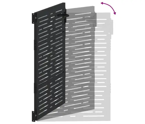 Dārza Vārti Melna 105 X 125 Cm Pulverkrāsots Tērauds Vidaxl