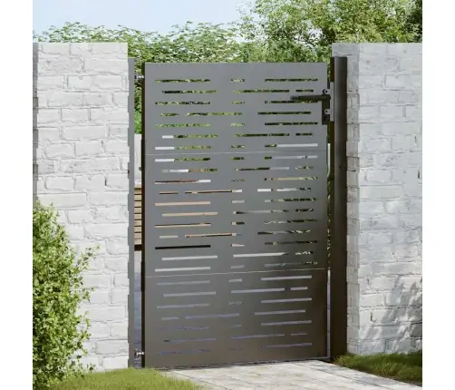 Dārza Vārti Melna 105 X 150 Cm Pulverkrāsots Tērauds Vidaxl