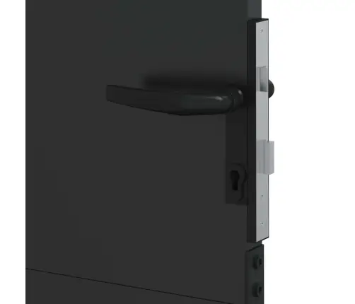 Dārza Vārti Melna 105 X 125 Cm Pulverkrāsots Tērauds Vidaxl