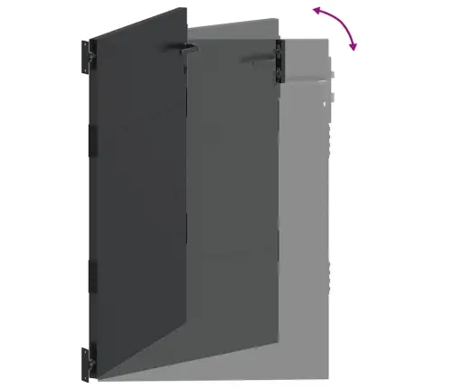 Dārza Vārti Melna 105 X 125 Cm Pulverkrāsots Tērauds Vidaxl