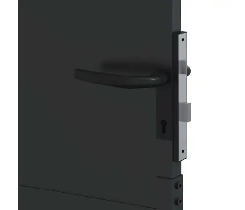 Dārza Vārti Melna 100 X 125 Cm Pulverkrāsots Tērauds Vidaxl