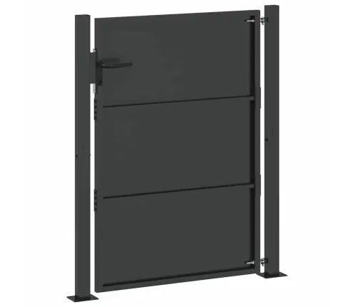 Dārza Vārti Melna 100 X 125 Cm Pulverkrāsots Tērauds Vidaxl