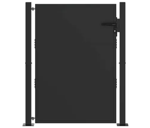 Dārza Vārti Melna 100 X 125 Cm Pulverkrāsots Tērauds Vidaxl
