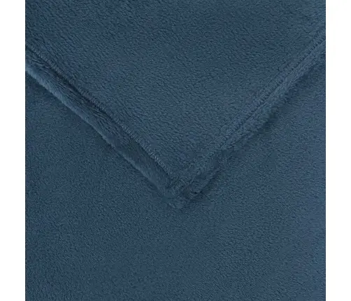 Pleds Tums Zils 220 X 240 Cm Flīss Vidaxl