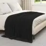 Pleds Melna 150 X 200 Cm Flīss Vidaxl