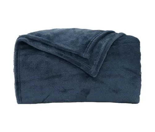 Pledu Segas 6 Pcs Tums Zils 240 X 270 Cm Flīss Vidaxl