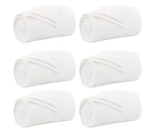 Mesti Antklodės 6 Pcs Balta 150 X 200 Cm Flysas