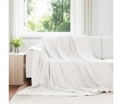 Pledu Segas 6 Pcs Balts 220 X 240 Cm Flīss Vidaxl