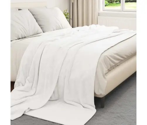 Pledu Segas 6 Pcs Balts 220 X 240 Cm Flīss Vidaxl