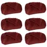 Pledu Segas 6 Pcs Bordo Sarkans 150 X 200 Cm Flīss Vidaxl