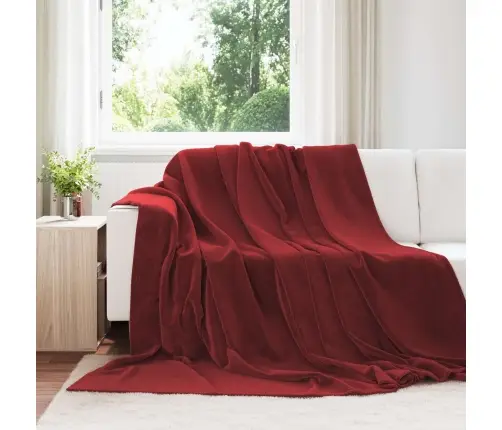 Pledu Segas 6 Pcs Bordo Sarkans 240 X 270 Cm Flīss Vidaxl
