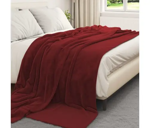 Pledu Segas 6 Pcs Bordo Sarkans 240 X 270 Cm Flīss Vidaxl
