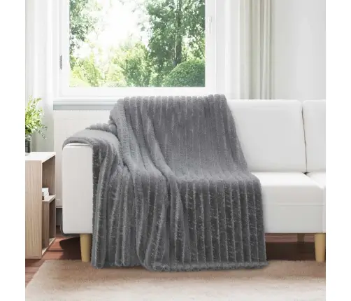 Pleds Tumši Pelēks 200 X 150 Cm Flīss Vidaxl