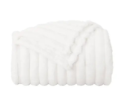 Pleds Balts 200 X 150 Cm Flīss Vidaxl