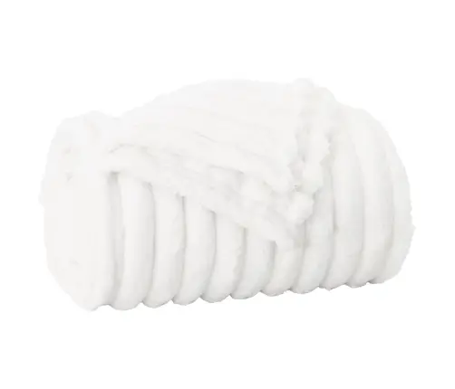 Pleds Balts 240 X 220 Cm Flīss Vidaxl