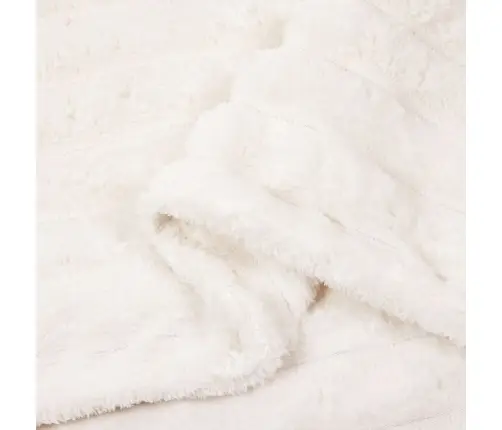 Pleds Krēmkrāsa 240 X 220 Cm Flīss Vidaxl